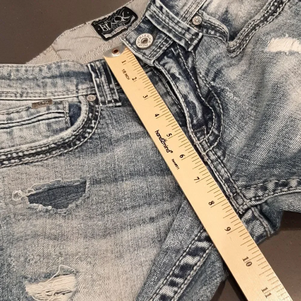 Buckle Black Fit 3 26R Straight Leg Distressed Jeans